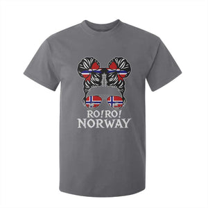 Ro Ro Norwegian Viking Ship Messy Bun Girl T Shirt For Kid TS14 Charcoal Print Your Wear