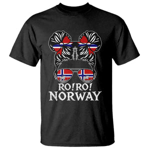 Ro Ro Norwegian Viking Ship Messy Bun Girl T Shirt TS14 Black Print Your Wear