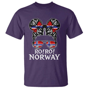 Ro Ro Norwegian Viking Ship Messy Bun Girl T Shirt TS14 Purple Print Your Wear