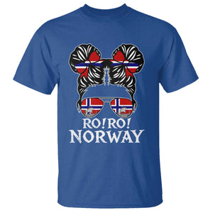 Ro Ro Norwegian Viking Ship Messy Bun Girl T Shirt TS14 Royal Blue Print Your Wear