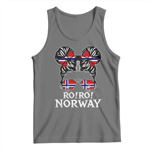 Ro Ro Norwegian Viking Ship Messy Bun Girl Tank Top TS14 Black Heather Print Your Wear