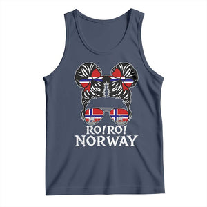 Ro Ro Norwegian Viking Ship Messy Bun Girl Tank Top TS14 Navy Print Your Wear