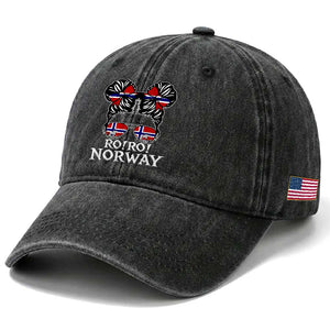 Ro Ro Norwegian Viking Ship Messy Bun Girl Washed Cotton Baseball Cap TS14 Print Your Wear