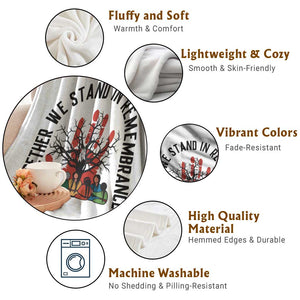 Native American Orange Unity Day Throw Blanket Together We Stand In Remembrance TS14 Print Your Wear