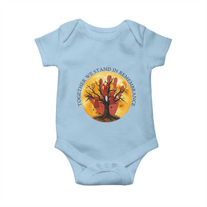MMIW Red Hand Indigenous Native American Baby Onesie Together We Stand In Remembrance TS14 Light Blue Print Your Wear