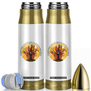 MMIW Red Hand Indigenous Native American Bullet Tumbler Together We Stand In Remembrance TS14 White Print Your Wear