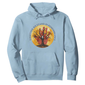 MMIW Red Hand Indigenous Native American Hoodie Together We Stand In Remembrance TS14 Light Blue Print Your Wear