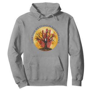 MMIW Red Hand Indigenous Native American Hoodie Together We Stand In Remembrance TS14 Sport Gray Print Your Wear