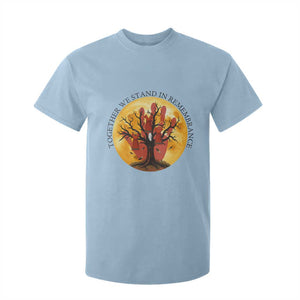 MMIW Red Hand Indigenous Native American T Shirt For Kid Together We Stand In Remembrance TS14 Light Blue Print Your Wear