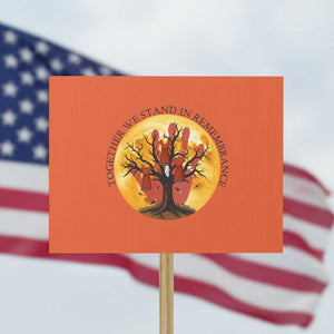 MMIW Red Hand Indigenous Native American Protest Sign Together We Stand In Remembrance TS14 Horizontal 18" × 24" Orange Print Your Wear