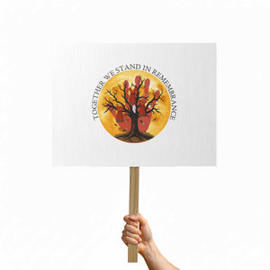 MMIW Red Hand Indigenous Native American Protest Sign Together We Stand In Remembrance TS14 Horizontal 18" × 24" White Print Your Wear