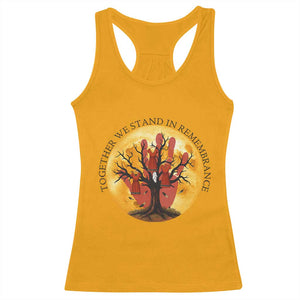 MMIW Red Hand Indigenous Native American Racerback Tank Top Together We Stand In Remembrance TS14 Gold Print Your Wear