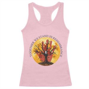 MMIW Red Hand Indigenous Native American Racerback Tank Top Together We Stand In Remembrance TS14 Light Pink Print Your Wear
