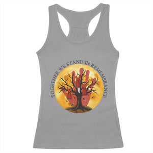MMIW Red Hand Indigenous Native American Racerback Tank Top Together We Stand In Remembrance TS14 Sport Gray Print Your Wear