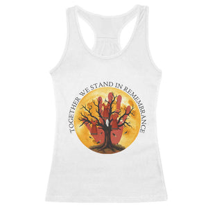 MMIW Red Hand Indigenous Native American Racerback Tank Top Together We Stand In Remembrance TS14 White Print Your Wear