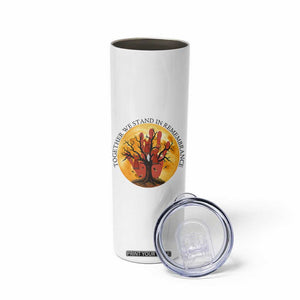 MMIW Red Hand Indigenous Native American Skinny Tumbler Together We Stand In Remembrance TS14 Print Your Wear