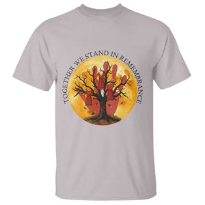 MMIW Red Hand Indigenous Native American T Shirt Together We Stand In Remembrance TS14 Ice Gray Print Your Wear