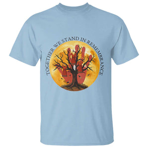 MMIW Red Hand Indigenous Native American T Shirt Together We Stand In Remembrance TS14 Light Blue Print Your Wear