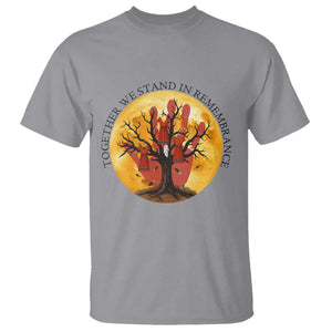 MMIW Red Hand Indigenous Native American T Shirt Together We Stand In Remembrance TS14 Sport Gray Print Your Wear