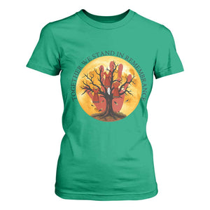 MMIW Red Hand Indigenous Native American T Shirt For Women Together We Stand In Remembrance TS14 Irish Green Print Your Wear