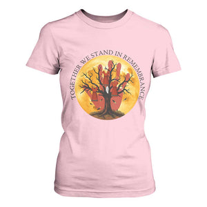 MMIW Red Hand Indigenous Native American T Shirt For Women Together We Stand In Remembrance TS14 Light Pink Print Your Wear