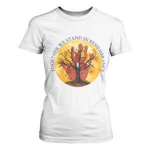 MMIW Red Hand Indigenous Native American T Shirt For Women Together We Stand In Remembrance TS14 White Print Your Wear