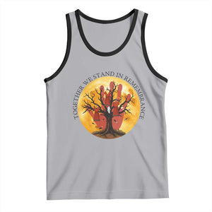 MMIW Red Hand Indigenous Native American Tank Top Together We Stand In Remembrance TS14 Athletic Heather Black Print Your Wear