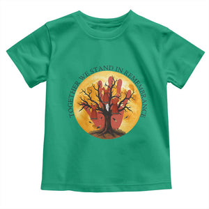 MMIW Red Hand Indigenous Native American Toddler T Shirt Together We Stand In Remembrance TS14 Irish Green Print Your Wear
