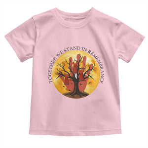 MMIW Red Hand Indigenous Native American Toddler T Shirt Together We Stand In Remembrance TS14 Light Pink Print Your Wear