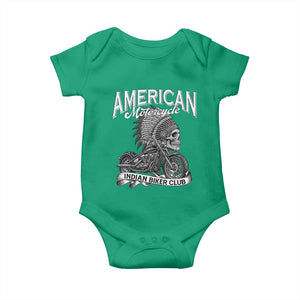 American Mortocycle Indian Native Bikes Club Baby Onesie TS14 Irish Green Print Your Wear