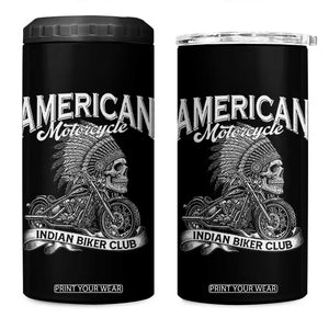 American Mortocycle Indian Native Bikes Club 4 in 1 Can Cooler Tumbler TS14 One Size: 16 oz Black Print Your Wear