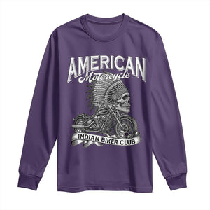 American Mortocycle Indian Native Bikes Club Long Sleeve Shirt TS14 Purple Print Your Wear