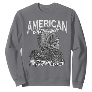 American Mortocycle Indian Native Bikes Club Sweatshirt TS14 Charcoal Print Your Wear
