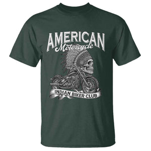 American Mortocycle Indian Native Bikes Club T Shirt TS14 Dark Forest Green Print Your Wear
