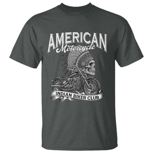 American Mortocycle Indian Native Bikes Club T Shirt TS14 Dark Heather Print Your Wear