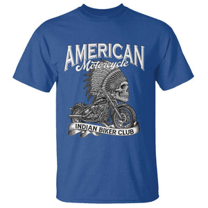American Mortocycle Indian Native Bikes Club T Shirt TS14 Royal Blue Print Your Wear