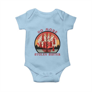 No More Stolen Sister Baby Onesie Red Hand MMIW Awareness America Native TS14 Light Blue Print Your Wear