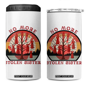 No More Stolen Sister 4 in 1 Can Cooler Tumbler Red Hand MMIW Awareness America Native TS14 One Size: 16 oz White Print Your Wear