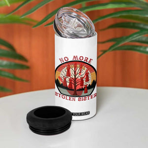 No More Stolen Sister 4 in 1 Can Cooler Tumbler Red Hand MMIW Awareness America Native TS14 Print Your Wear