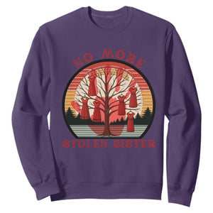 No More Stolen Sister Sweatshirt Red Hand MMIW Awareness America Native TS14 Purple Print Your Wear