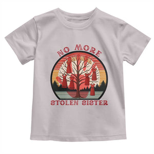 No More Stolen Sister Toddler T Shirt Red Hand MMIW Awareness America Native TS14 Ice Gray Print Your Wear