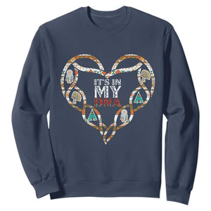 Native American Indian Sweatshirt It Is In My DNA TS14 Navy Print Your Wear