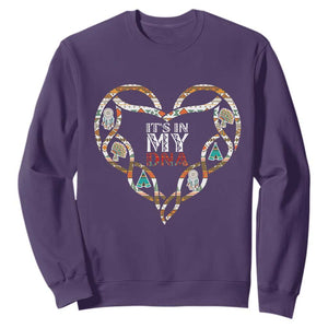Native American Indian Sweatshirt It Is In My DNA TS14 Purple Print Your Wear