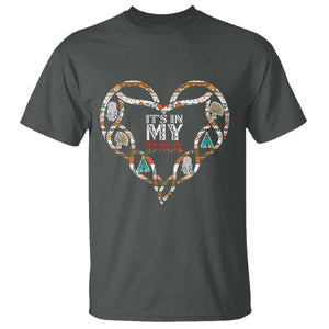 Native American Indian T Shirt It Is In My DNA TS14 Dark Heather Print Your Wear