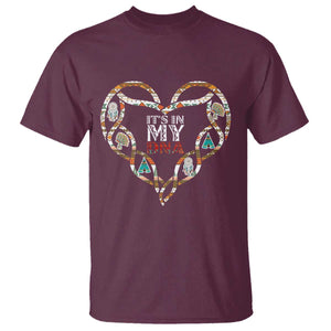 Native American Indian T Shirt It Is In My DNA TS14 Maroon Print Your Wear