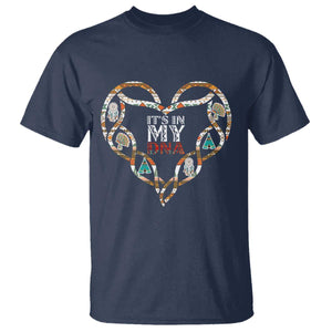 Native American Indian T Shirt It Is In My DNA TS14 Navy Print Your Wear