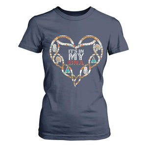 Native American Indian T Shirt For Women It Is In My DNA TS14 Navy Print Your Wear