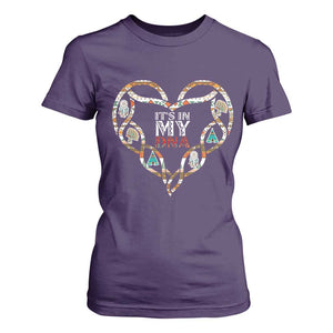 Native American Indian T Shirt For Women It Is In My DNA TS14 Purple Print Your Wear