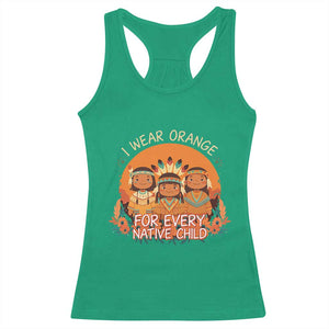 Native American Child Racerback Tank Top I Wear Orange For Every Native Child TS14 Irish Green Print Your Wear