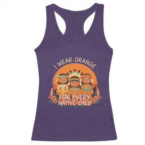 Native American Child Racerback Tank Top I Wear Orange For Every Native Child TS14 Purple Print Your Wear